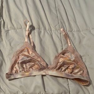 Silky Blush Lace Triangle Bralette - Women Intimates & Sleepwear